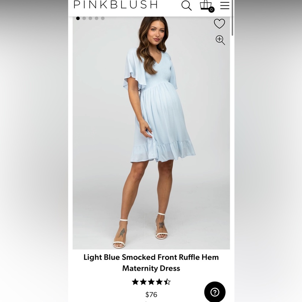 Pink blush maternity dress